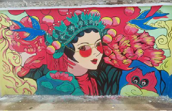  剑河墙体彩绘-网红墙