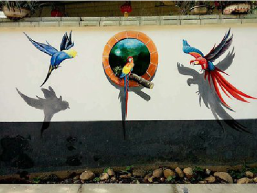  剑河视觉错位-3D墙绘设计