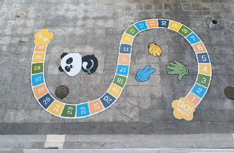  剑河地面游戏彩绘