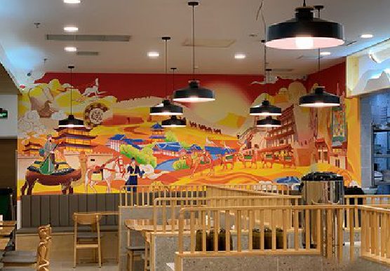  剑河商业空间彩绘介绍。