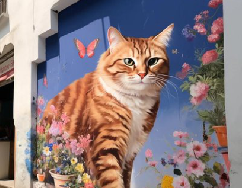  剑河自己绘制有个性的手绘墙