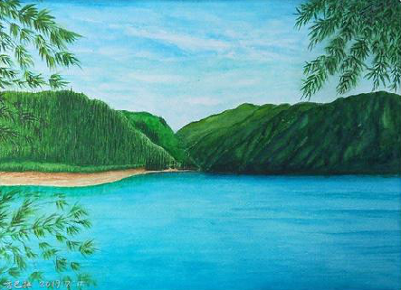  剑河在墙绘中，如何绘画绿水青山？