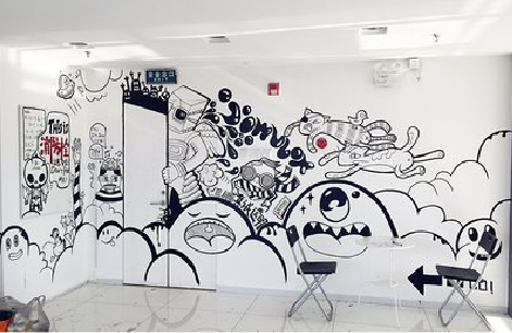  剑河手绘墙并非传统涂鸦。